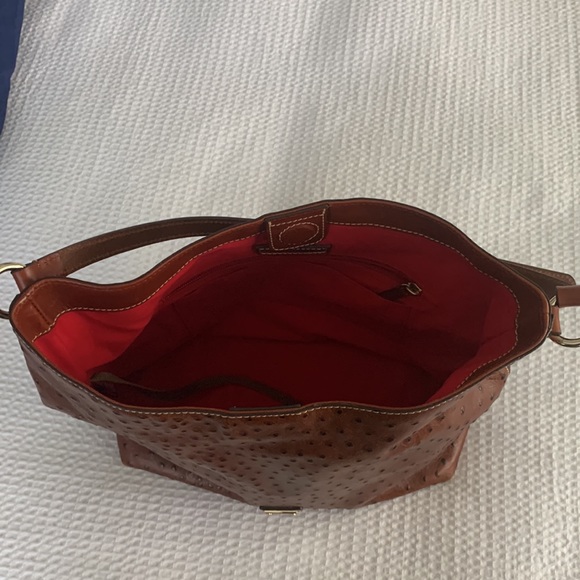 Dooney and Bourke Cross Body Ostrich Bucket Bag - Picture 4 of 12